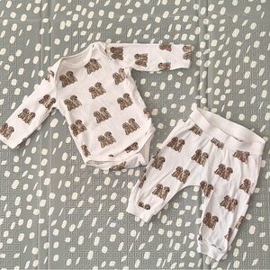 Adorable Puppy Print Baby Outfit